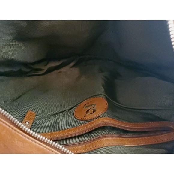 G Series by Cole Haan Saddle Leather and Silver Mirror Mesh Hobo Purse Handbag - Picture 10 of 16